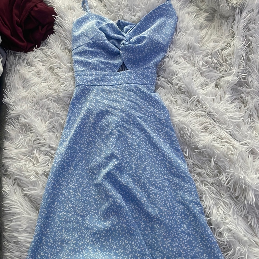 blue flower dress